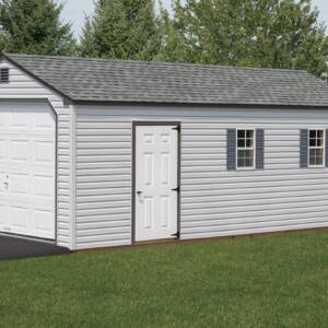 12 by 24 A-Frame gray, dark-gray garage