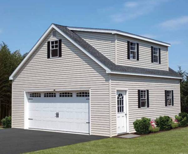 24x24 Two Car Garage with a Shed Dormer.