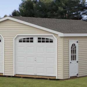 Prebuilt Modular 2-Car Garage.
