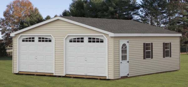 Prebuilt Modular 2-Car Garage.