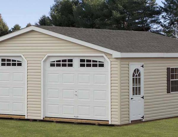 Prebuilt Modular 2-Car Garage.