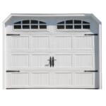 CS garage door with cascade windows and decorative hinges