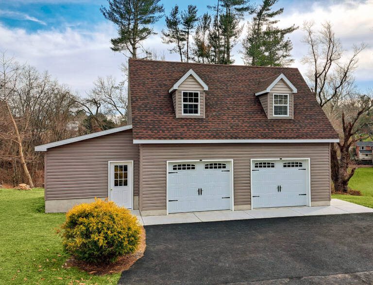 G65 | 24x28 with Loft, Dormers, and Lean-to.
