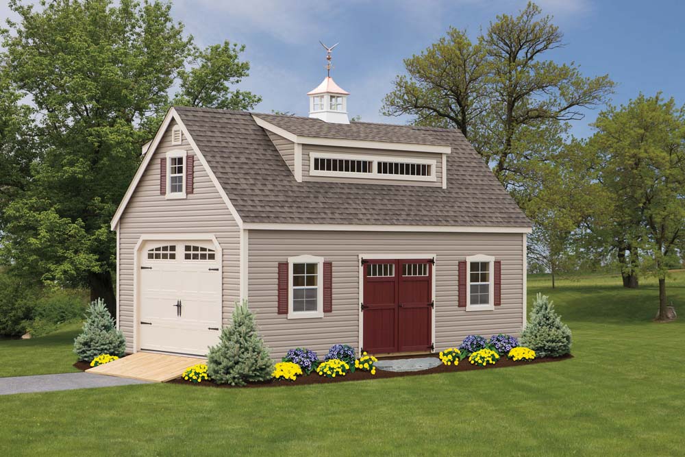 14X24, 2 story Garage with transom dormer